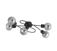 Lindby Plafonnier Elaina à intensité variable (Moderne) en Noir Métal e. a. pour Salon & Salle manger (à 5 lampes, E14), Luminaire Plafonnier, Lampe Plafond, Eclerage Eclairage Interieur