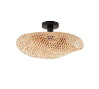 Lindby Plafonnier Eleane à intensité variable (Traditionnel) en Marron Bois e. a. pour Salon & Salle manger (1 lampe,à E27), Luminaire Lampe Plafond Eclerage Eclairage