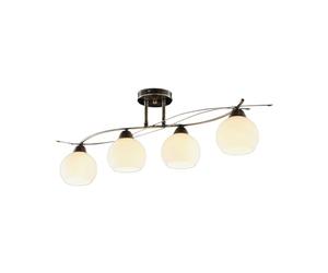 Lindby Plafonnier Leanda à intensité variable (Moderne) en Bronze Verre e. a. pour Salon & Salle manger (à 4 lampes, E14) Luminaire Lampe Plafond Eclerage Eclairage