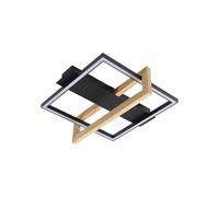 Lindby Plafonnier LED Holamu (moderne) en aluminium (1 ampoule) - Noir - Lampe de salon