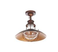 Lindby Plafonnier Louisanne à intensité variable (Bord de mer) en Marron Métal e. a. pour Cuisine (1 lampe,à E27), Luminaire Lampe Plafond Eclerage Eclairage Interieur