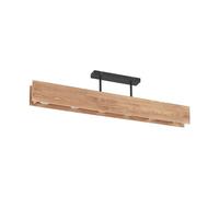 Lindby Plafonnier Malwin à intensité variable (Scandinave) en Marron Bois e. a. pour Salon & Salle manger (à 6 lampes, GU10), bois, plafonnier, lampe