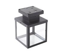 Lindby Plafonnier Mandus à intensité variable (Moderne) en Noir Inox (1 lampe,à E27), saillie plafonnier lampe
