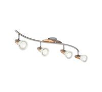 Lindby Plafonnier Marena à intensité variable (Traditionnel) en Gris Verre e. a. pour Couloir (à 4 lampes, E14), Luminaire Plafonnier, Lampe Plafond, Eclerage Eclairage Interieur