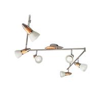 Lindby Plafonnier Marena à intensité variable (Traditionnel) en Marron Métal e. a. pour Salon & Salle manger (à 6 lampes, E14) Luminaire Lampe Plafond Eclerage Eclairage