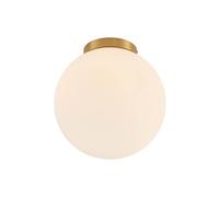 Lindby Plafonnier Meriala à intensité variable en Blanc Verre e. a. pour Salon & Salle manger (1 lampe,à E27), Luminaire Plafonnier, Lampe Plafond, Eclerage Eclairage Interieur