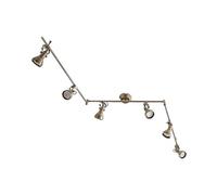 Lindby Plafonnier Perseas à intensité variable (Antique, Classic) en Bronze Métal e. a. pour Salon & Salle manger (à 6 lampes, GU10), Luminaire Plafonnier, Lampe Plafond, Eclerage Plafond