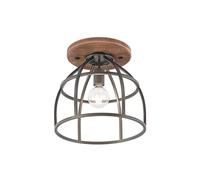 Lindby Plafonnier Rutger à intensité variable (Antique, Classic) en Marron Bois e. a. pour Salon & Salle manger (1 lampe,à E27), bois, plafonnier, lampe