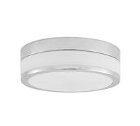 Lindby Plafonnier Salle De Bain Flavi à intensité variable (Moderne) en Argent Verre e. a. pour de bain (à 2 lampes, E27), WC, Luminaire Plafonnier, Lampe Plafond, Eclerage Plafond