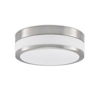 Lindby Plafonnier Salle De Bain Flavi à intensité variable (Moderne) en Gris Métal e. a. pour de bain (à 2 lampes, E27), WC, Luminaire Plafonnier, Lampe Plafond, Eclerage Plafond
