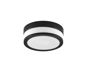 Lindby Plafonnier Salle De Bain Flavi à intensité variable (Moderne) en Noir Métal e. a. pour de bain (à 2 lampes, E27) WC Luminaire Lampe Plafond Eclerage