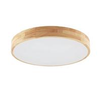Lindby Plafonnier Tanju à intensité variable (Traditionnel) en Marron Bois e. a. pour Salon & Salle manger (à 5 lampes, E27) bois plafonnier lampe