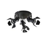 Lindby Plafonnier Tilen à intensité variable (Modern, Industriel) en Noir Métal e. a. pour Salon & Salle manger (à 3 lampes GU10) Luminaire Lampe Plafond Eclerage