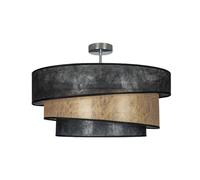 Lindby Plafonnier Tissu Ayvira à intensité variable (Moderne) en Noir e. a. pour Salon & Salle manger (à 3 lampes, E27) Luminaire Lampe Plafond Eclerage Eclairage Interieur