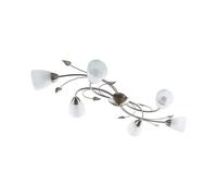 Lindby Plafonnier Yannie à intensité variable en Gris Métal e. a. pour Salon & Salle manger (à 6 lampes, E14), Luminaire Plafonnier, Lampe Plafond, Eclerage Eclairage Interieur