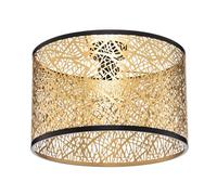 Lindby Plafonnier Yonah à intensité variable (Traditionnel) en Doré Textile e. a. pour Salon & Salle manger (1 lampe,à E27), Luminaire Lampe Plafond Eclerage Eclairage