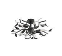 Plafonnier Yos Lindby, dimmable, noir, Chambre à coucher, Métal, Florentin, Plafonnier