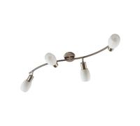 Lindby Spot Arda à intensité variable (Moderne) en Gris Verre e. a. pour Salon & Salle manger (à 4 lampes, E14), Lampe encastrable, plafonnier, applique