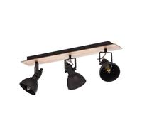 Lindby Spot Aylis à intensité variable (Modern, Industriel) en Marron Métal e. a. pour Salon & Salle manger (à 3 lampes E14) Lampe encastrable plafonnier applique