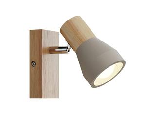 Lindby Spot en béton Filiz à intensité variable (Scandinave) Gris e. a. pour Chambre coucher (1 lampe,à E14), Lampe encastrable plafonnier applique