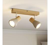 Lindby Spot en béton Filiz à intensité variable (Scandinave) Gris e. a. pour Chambre coucher (à 2 lampes, E14), Lampe encastrable, plafonnier, applique