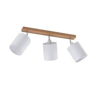 Lindby Spot Imarin à intensité variable (Scandinave) en Marron Bois e. a. pour Salon & Salle manger (à 3 lampes, E27) Lampe encastrable plafonnier applique