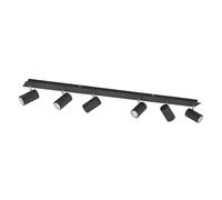 Lindby Spot Joffrey à intensité variable (Moderne) en Noir Métal e. a. pour Salon & Salle manger (à 6 lampes, GU10), Lampe encastrable, plafonnier, applique