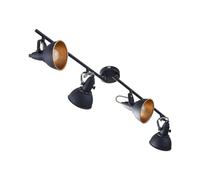 Lindby Spot 'Julin' à intensité variable (Moderne) en Noir en Métal e. a. pour Salon & Salle à manger (à 4 lampes, E14) | Lampe encastrable, plafonnier, applique