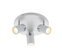 Lindby Spot Kardo à intensité variable (Moderne) en Blanc Métal e. a. pour Salle de bain (à 3 lampes, GU10) Plafonnier lampe