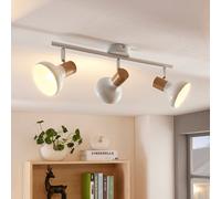 Lindby spot pour plafond Fridolin, 50cm, 3 lampes, blanc, métal Fridolin Lindby, dimmable, blanc, Cuisine, Métal, Moderne, Spot