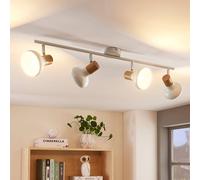 Lindby spot pour plafond Fridolin, 70cm, 4 lampes, blanc, métal Fridolin Lindby, dimmable, blanc, Cuisine, Métal, Moderne, Spot
