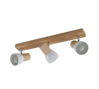 Lindby Spot Thorin à intensité variable (Scandinave) en Marron Bois e. a. pour Salon & Salle manger (à 3 lampes, E14) Lampe encastrable plafonnier applique