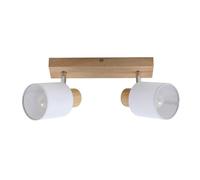 Lindby Spot Wanessa à intensité variable (Moderne) en Marron Bois e. a. pour Salon & Salle manger (à 2 lampes, E14) Lampe encastrable plafonnier applique