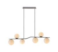 Lindby Suspension Avalyn à intensité variable (Jeunes, étudiants) en Blanc Verre e. a. pour Salon & Salle manger (à 6 lampes, E14), Luminaire, Lampe Plafond, Luminaire Plafonnier