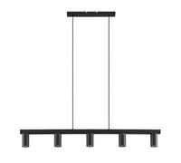 Lindby Suspension Baliko à intensité variable (Moderne) en Noir Métal e. a. pour Salon & Salle manger (à 5 lampes, GU10) Luminaire Lampe Plafond Plafonnier