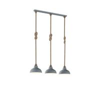 Lindby Suspension Chaby à intensité variable (Antique, Classic) en Gris Métal e. a. pour Salon & Salle manger (à 3 lampes E27) Luminaire Lampe Plafond Plafonnier