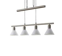 Lindby Suspension Delira à intensité variable (Moderne) en Gris Métal e. a. pour Salon & Salle manger (à 4 lampes, E14) Luminaire Lampe Plafond Plafonnier Suspendue