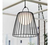 Lindby Suspension d'extérieur LED rechargeable Levino, noir, métal Levino Lindby, dimmable, noir, Métal, Moderne