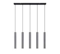Lindby Suspension en béton Concretto à intensité variable (Moderne) Gris e. a. pour Salon & Salle manger (à 5 lampes, GU10) Luminaire Lampe Plafond Plafonnier