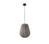 Lindby Suspension en Tissu Helin à intensité variable (Moderne) Gris Textile e. a. pour Salon & Salle manger (1 lampe,à E27), Luminaire Lampe plafond Plafonnier