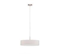 Lindby Suspension en Tissu Sebatin à intensité variable (Moderne) Blanc Textile e. a. pour Cuisine (à 3 lampes, E27) Luminaire Lampe plafond Plafonnier Suspendue