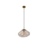 Lindby Suspension en verre Lelia à intensité variable (Moderne) Beige Verre e. a. pour Salon & Salle manger (1 lampe,à E27), Luminaire Lampe plafond Plafonnier