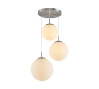 Lindby Suspension Heleska à intensité variable (Moderne) en Blanc Métal e. a. pour Salon & Salle manger (à 3 lampes, E27), Luminaire, Lampe Plafond, Luminaire Plafonnier,
