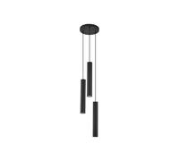 Lindby Suspension Joffrey à intensité variable (Moderne) en Noir Métal e. a. pour Salon & Salle manger (à 3 lampes, GU10), Luminaire, Lampe Plafond, Luminaire Plafonnier,