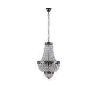 Lindby Suspension Jorve à intensité variable en Transparent Cristal e. a. pour Salon & Salle manger (à 5 lampes, G9), cristal, suspension, lampe, lampe plafonnier