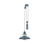 Lindby Suspension Louisanne à intensité variable (Modern, Industriel) en Gris Métal e. a. pour Cuisine (1 lampe,à E27) Luminaire Lampe Plafond Plafonnier Suspendue