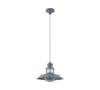 Lindby Suspension Louisanne à intensité variable (Modern, Industriel) en Gris Métal e. a. pour Cuisine (1 lampe,à E27) Luminaire Lampe Plafond Plafonnier Suspendue