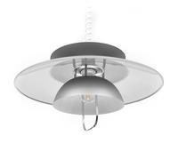 Lindby Suspension Nadija à intensité variable (Scandinave) en Gris Métal e. a. pour Cuisine (1 lampe,à E27), Luminaire Lampe Plafond Plafonnier Suspendue