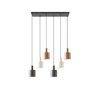 Lindby Suspension Ovelia à intensité variable (Moderne) en Marron Métal e. a. pour Cuisine (à 6 lampes, E27) Luminaire Lampe Plafond Plafonnier Suspendue