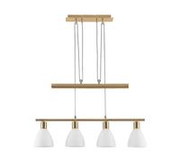 Lindby Suspension Simeon à intensité variable (Moderne) en Doré Verre e. a. pour Salon & Salle manger (à 4 lampes, E14), Luminaire, Lampe Plafond, Luminaire Plafonnier, Suspendue